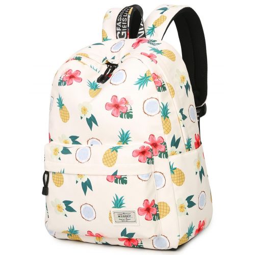  BLOOMSTAR School Bookbag for Girls, Cute Pineapple Water Resistant Laptop Backpack College Bags Women Travel Daypack