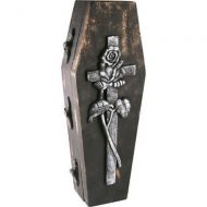 BLOSSOMZ Halloween Fake Coffin Casket Box Case Prop Decoration Graveyard Cemetery Decor