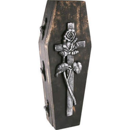  BLOSSOMZ Halloween Fake Coffin Casket Box Case Prop Decoration Graveyard Cemetery Decor