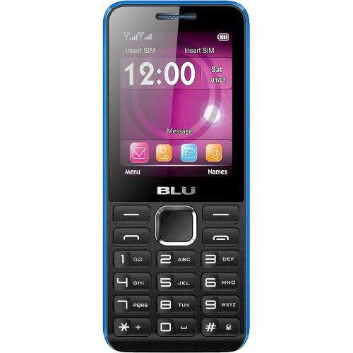  BLU Tank II T193 Unlocked GSM Dual-SIM Cell Phone wCamera and 1900 mAh Big Battery - Unlocked Cell Phones - Retail Packaging - Black Blue