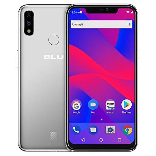  [아마존베스트]BLU VIVO XI+ - 6.2” Full HD+ Smartphone GSM Unlocked and Verizon Compatible, 128GB+6GB RAM, AI Dual Cameras -Silver