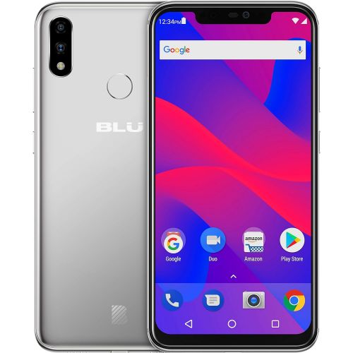  [아마존베스트]BLU VIVO XI+ - 6.2” Full HD+ Smartphone GSM Unlocked and Verizon Compatible, 128GB+6GB RAM, AI Dual Cameras -Silver