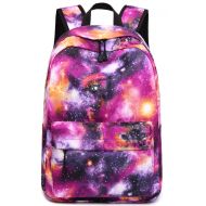 BLUBOON Girls School Backpack Teens Galaxy School Bags Kids Bookbag with Laptop Sleeve (Galaxy Purple-0033-3)