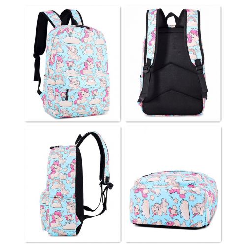  BLUBOON Backpack for School Girls Teens Bookbag Set Glittering 15 inches Laptop Daypack (Off White-0024)