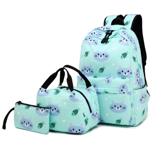  BLUBOON Backpack for School Girls Teens Bookbag Set Glittering 15 inches Laptop Daypack (Off White-0024)