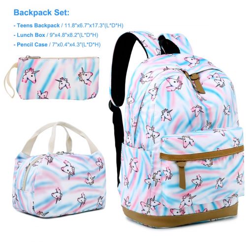  BLUBOON Backpack for School Girls Teens Bookbag Set Glittering 15 inches Laptop Daypack (Off White-0024)