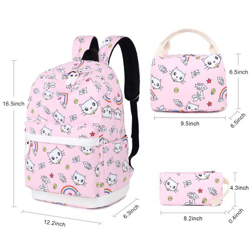  BLUBOON Backpack for School Girls Teens Bookbag Set Glittering 15 inches Laptop Daypack (Off White-0024)