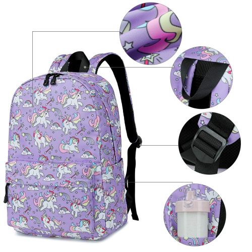  BLUBOON Backpack for School Girls Teens Bookbag Set Glittering 15 inches Laptop Daypack (Off White-0024)