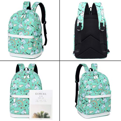  BLUBOON Backpack for School Girls Teens Bookbag Set Glittering 15 inches Laptop Daypack (Off White-0024)