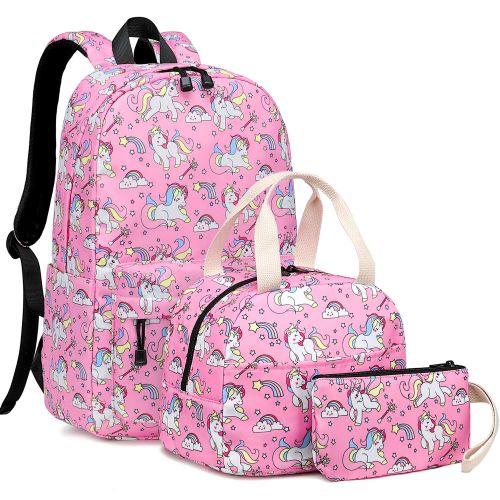  BLUBOON Backpack for School Girls Teens Bookbag Set Glittering 15 inches Laptop Daypack (Off White-0024)