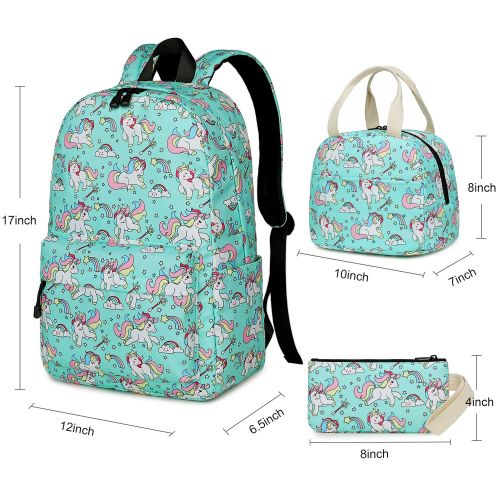  BLUBOON Backpack for School Girls Teens Bookbag Set Glittering 15 inches Laptop Daypack (Off White-0024)