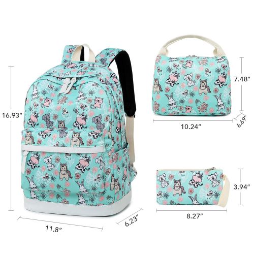  BLUBOON Backpack for School Girls Teens Bookbag Set Glittering 15 inches Laptop Daypack (Off White-0024)