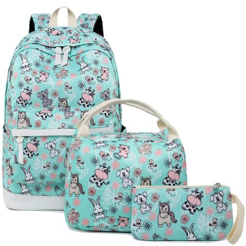  BLUBOON Backpack for School Girls Teens Bookbag Set Glittering 15 inches Laptop Daypack (Off White-0024)