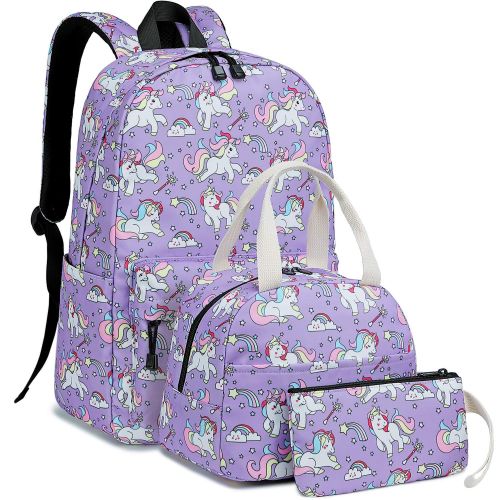  BLUBOON Backpack for School Girls Teens Bookbag Set Glittering 15 inches Laptop Daypack (Off White-0024)