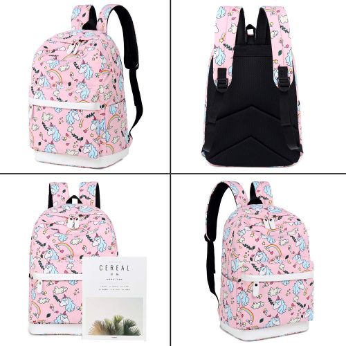  BLUBOON Backpack for School Girls Teens Bookbag Set Glittering 15 inches Laptop Daypack (Off White-0024)