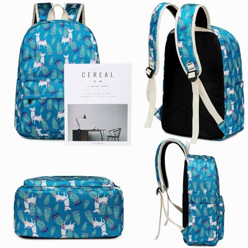  BLUBOON Backpack for School Girls Teens Bookbag Set Glittering 15 inches Laptop Daypack (Off White-0024)