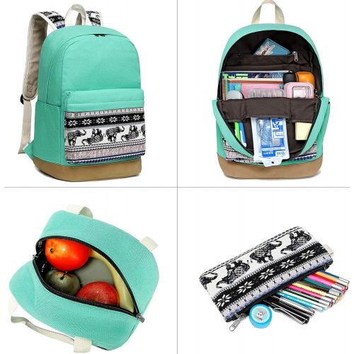  BLUBOON School Backpack for Boys Teens Bookbag Travel Daypack Kids Girls Lunch Bag Pencil Case