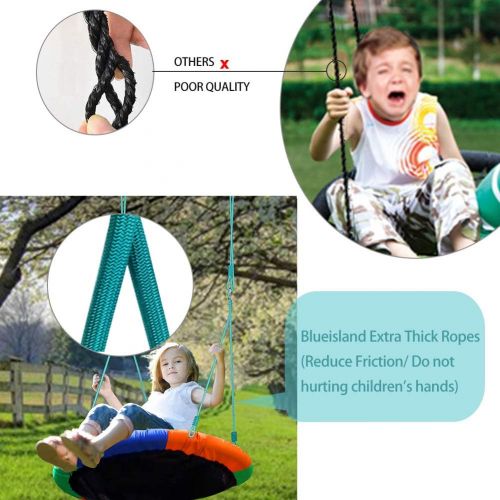  [아마존 핫딜]  [아마존핫딜]BLUE ISLAND Tree Swing-Childrens Outdoor Large Size 40 Diameter Durable Swing-Easy Installation