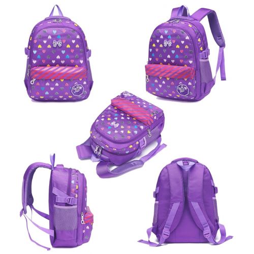  BLUEFAIRY Hearts Printed kids School Backpacks for Girls Children School Bags Bookbags