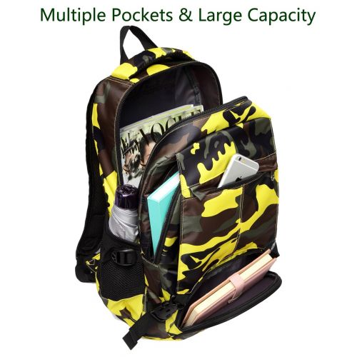  BLUEFAIRY Boys Backpacks for Kids Kindergarten Camo Elementary School Bags Waterproof Lightweight Gifts Presents for Kids (Camouflage Blue)