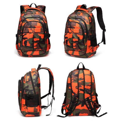  BLUEFAIRY Boys Backpacks for Kids Kindergarten Camo Elementary School Bags Waterproof Lightweight Gifts Presents for Kids (Camouflage Blue)