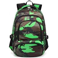 BLUEFAIRY Kids Bookbags for Boys Backpacks for Elementary School Bag (Camo Green)