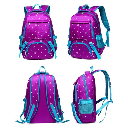  BLUEFAIRY Hearts Print School Backpacks For Girls Kids Elementary School Bags Bookbag