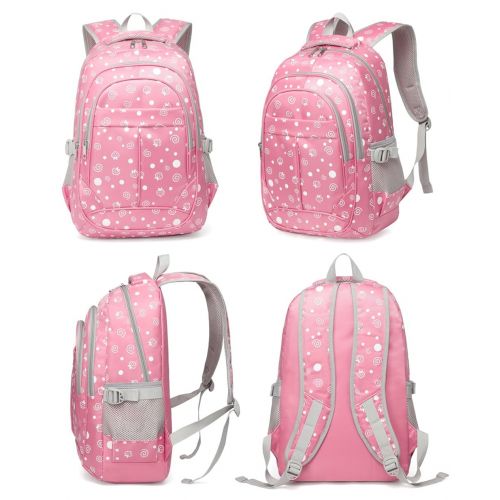  BLUEFAIRY Hearts Print School Backpacks For Girls Kids Elementary School Bags Bookbag