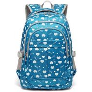 [아마존베스트]BLUEFAIRY Hearts Print School Backpacks For Girls Kids Elementary School Bags Bookbag