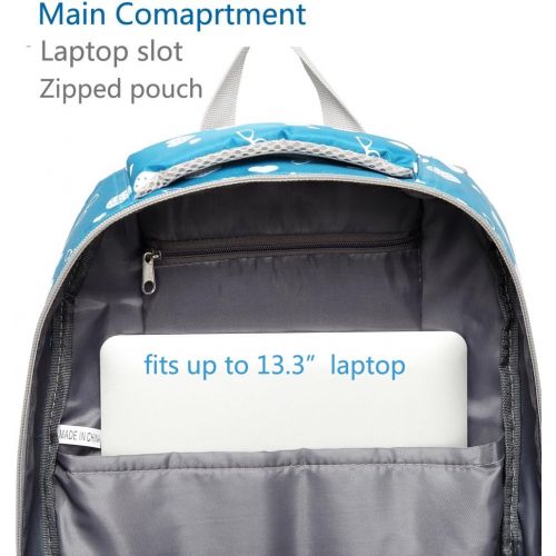  [아마존베스트]BLUEFAIRY Hearts Print School Backpacks For Girls Kids Elementary School Bags Bookbag