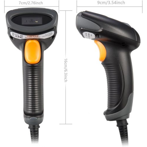  BLUEHRESY Bluehresy 2D Barcode Scanner USB Wired 1D 2D Datamatrix PDF417 QR Code Handheld Reader for Screen and Printed Bar Code Scan, Works with Windows Mac and Linux PC POS