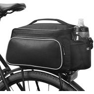 BLUETOP Bicycle Rack Bag Rear Seat Trunk Bag Bike Cargo Bag Cycling Luggage Bag Shoulder Bag Bike Pannier Outdoor Winter Sports Bag Ski Bag | 3 Side Reflective Strip | Bottle Pocket | Stro