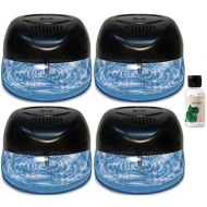 Bluonics 4-Pack Fresh Aire Water-Based Air Revitalizer & Freshener with a bottle of of Eucalyptus Fragrance. Black Color Water-Based Purifier with 6 LED Color Changing Light. Air F