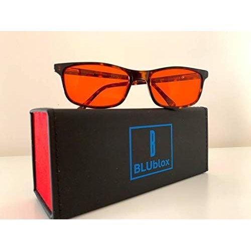  BLUblox Tortoise Shell Sleep+ 100% Blue/Green Light Blocking Glasses