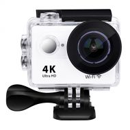 BM Waterproof Camera Action Camera Sport Camera Action Cam 1080P 12MP Wi-Fi 2.0 LCD Screen Full HD 170 Degree Ultra Wide-Angle Lens With 1052mAh Geneic Batteries(White)
