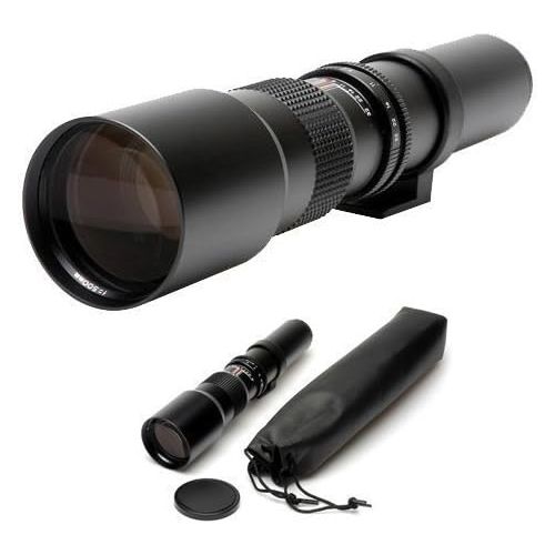  BM Premium Power 500mm/1000mm f/8 Manual Telephoto Lens for Canon EOS R, EOS R5, EOS R6, EOS RP Digital Cameras