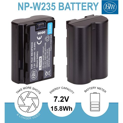  BM Premium NP-W235 Battery and Battery Charger for FujiFilm X-T4 Digital Camera