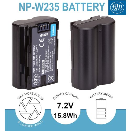  BM Premium 2 Pack of NP-W235 Batteries and Dual Bay Battery Charger for FujiFilm X-T4 Digital Camera