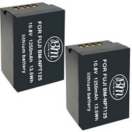 BM Premium 2 Pack of NP-T125 Batteries for Fujifilm GFX 50S, GFX50S, GFX 50R, GFX50R, GFX 100, GFX100 Cameras and Fujifilm VG-GFX1 Battery Grip