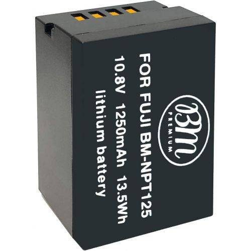  BM Premium 2 Pack of NP-T125 Batteries for Fujifilm GFX 50S, GFX50S, GFX 50R, GFX50R, GFX 100, GFX100 Cameras and Fujifilm VG-GFX1 Battery Grip