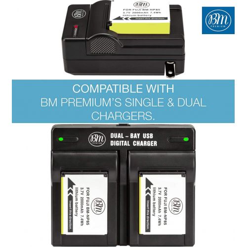  BM Premium 2-Pack of NP-85 Batteries for Fujifilm FinePix S1 SL240 SL260 SL280 SL300 SL305 SL1000 Digital Camera