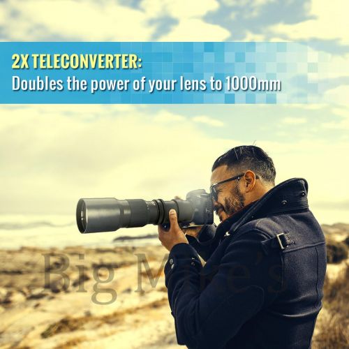 BM Premium High-Power 650mm-2600mm f/8 Manual Telephoto Lens for Nikon Z5, Z6, Z6 Mark II, Z7, Z7 Mark II Mirrorless Cameras