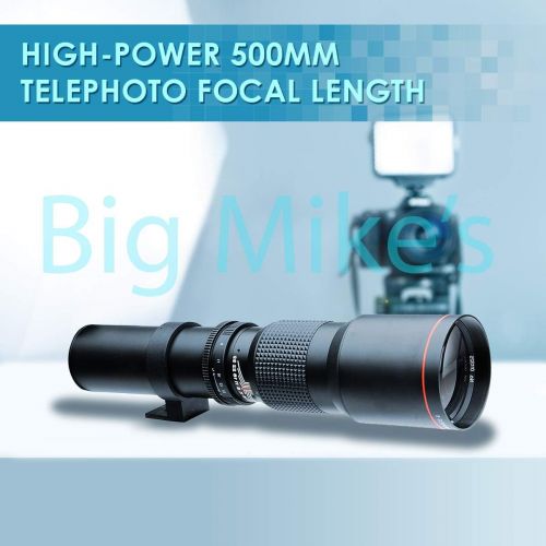  BM Premium High-Power 500mm/1000mm f/8 Manual Telephoto Lens for Nikon Z5, Z6, Z6 Mark II, Z7, Z7 Mark II Mirrorless Cameras
