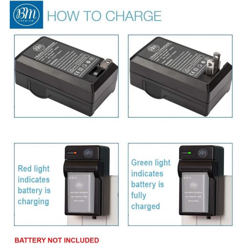  BM Premium EN-EL23 Battery Charger for Nikon Coolpix B700, P600, P610, P900, S810c Digital Camera (MH-67P Replacement)