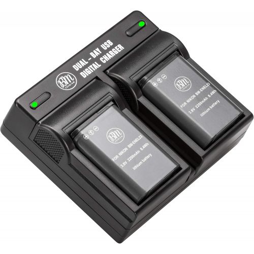  BM Premium 2 Pack of EN-EL23 Batteries and Dual Battery Charger for Nikon Coolpix B700, P900, P600, P610, S810c Digital Camera