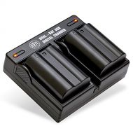 BM Premium Pack of 2 EN-EL15 Batteries and USB Dual Battery Charger Kit for Nikon D7500, 1 V1, D500, D600, D610, D750, D800, D810, D810A, D850, D7000, D7100, D7200 Digital SLR Came