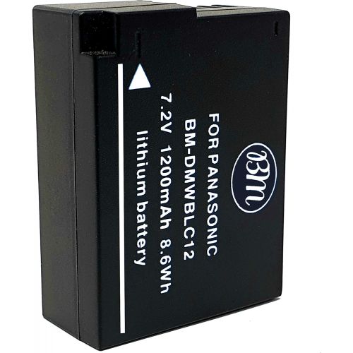  BM Premium High Capacity DMW-BLC12 Battery for Panasonic Lumix DC-FZ1000 II DC-G95 DMC-G85 DMC-GH2 DMC-G5 DMC-G6K DMC-G7 DMC-GX8 DMC-FZ200 DMC-FZ300 DMC-FZ1000 DMC-FZ2500 Cameras