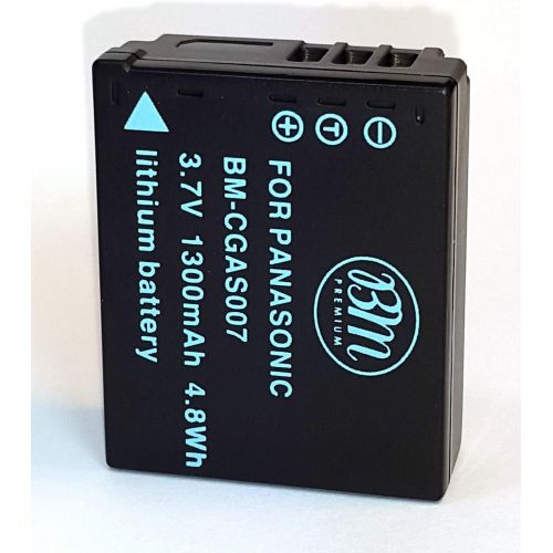  BM Premium CGA-S007 Battery and Charger for Panasonic DMC-TZ1, DMC-TZ2, DMC-TZ3, DMC-TZ4, DMC-TZ5, DMC-TZ11, DMC-TZ15, DMC-TZ50 Digital Camera