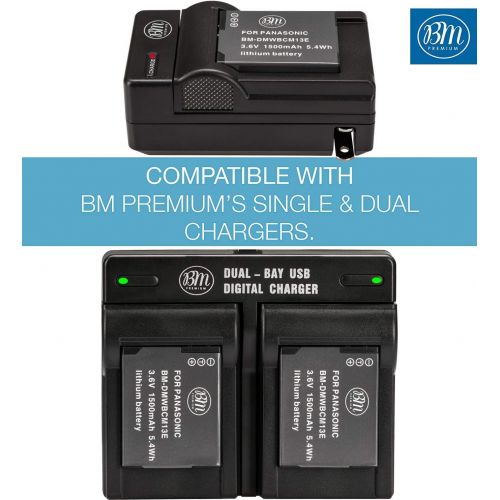  BM Premium 2 Pack of DMW-BCM13E Batteries for Panasonic Lumix DC-TS7, DMC-FT5A, LZ40, TS5, TS6, TZ37, TZ40, TZ41, TZ55, TZ60, DMC-ZS27, DMC-ZS30, DMC-ZS35, DMC-ZS40, DMC-ZS45, DMC-