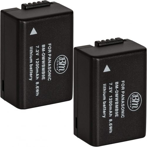  BM Premium 2 Pack of DMW-BMB9 Batteries for Panasonic Lumix DC-FZ80, DMC-FZ40K, DMC-FZ45K, DMC-FZ47K, DMC-FZ48K, DMC-FZ60, DMC-FZ70, DMC-FZ100, DMC-FZ150 Digital Camera
